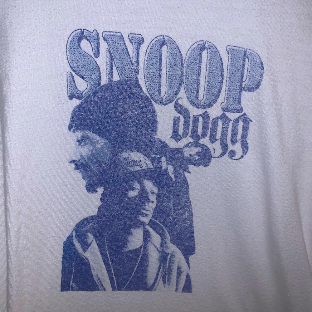 Snoop Dogg White Long Sleeve Crewneck T-Shirt